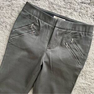 J Brand Claudette Stretch Lambskin Leather Moto Pants-Granite-Women US Size 6